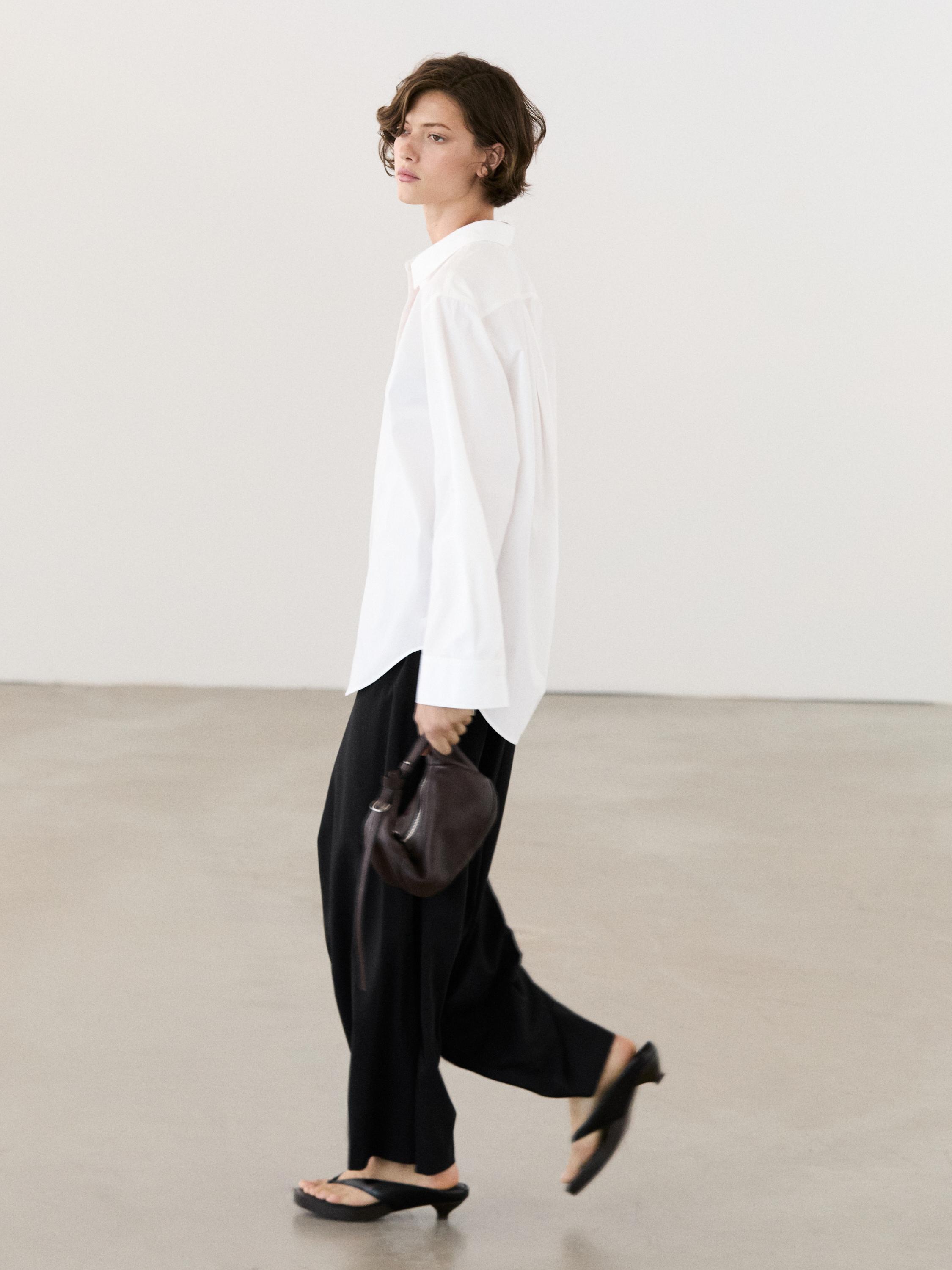 Chemise en popeline 100 % coton